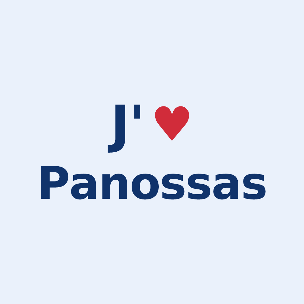 Sticker personnalisé Panossas — design J'aime Panossas