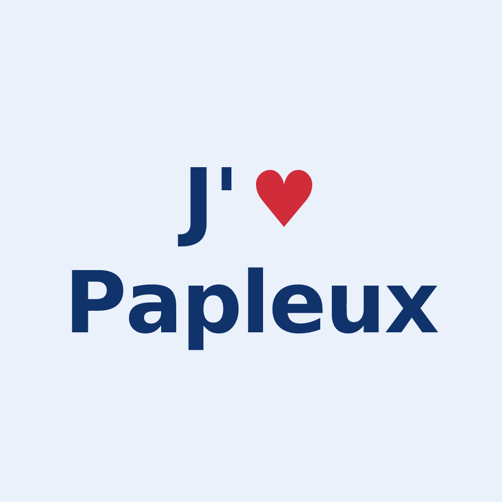 Sticker personnalisé Papleux — design J'aime Papleux
