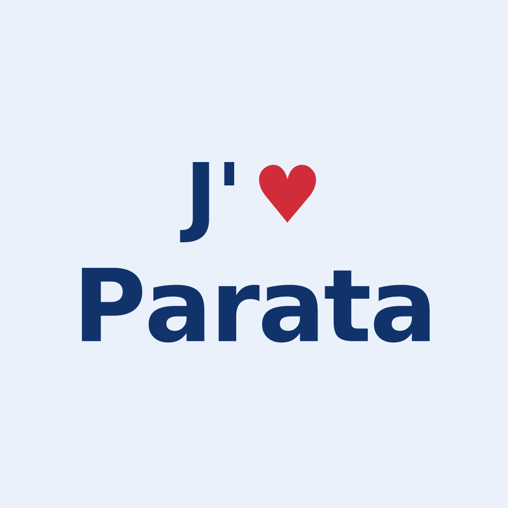 Sticker personnalisé Parata — design J'aime Parata