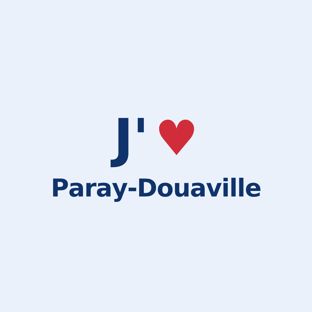 Sticker personnalisé Paray-Douaville — design J'aime Paray-Douaville