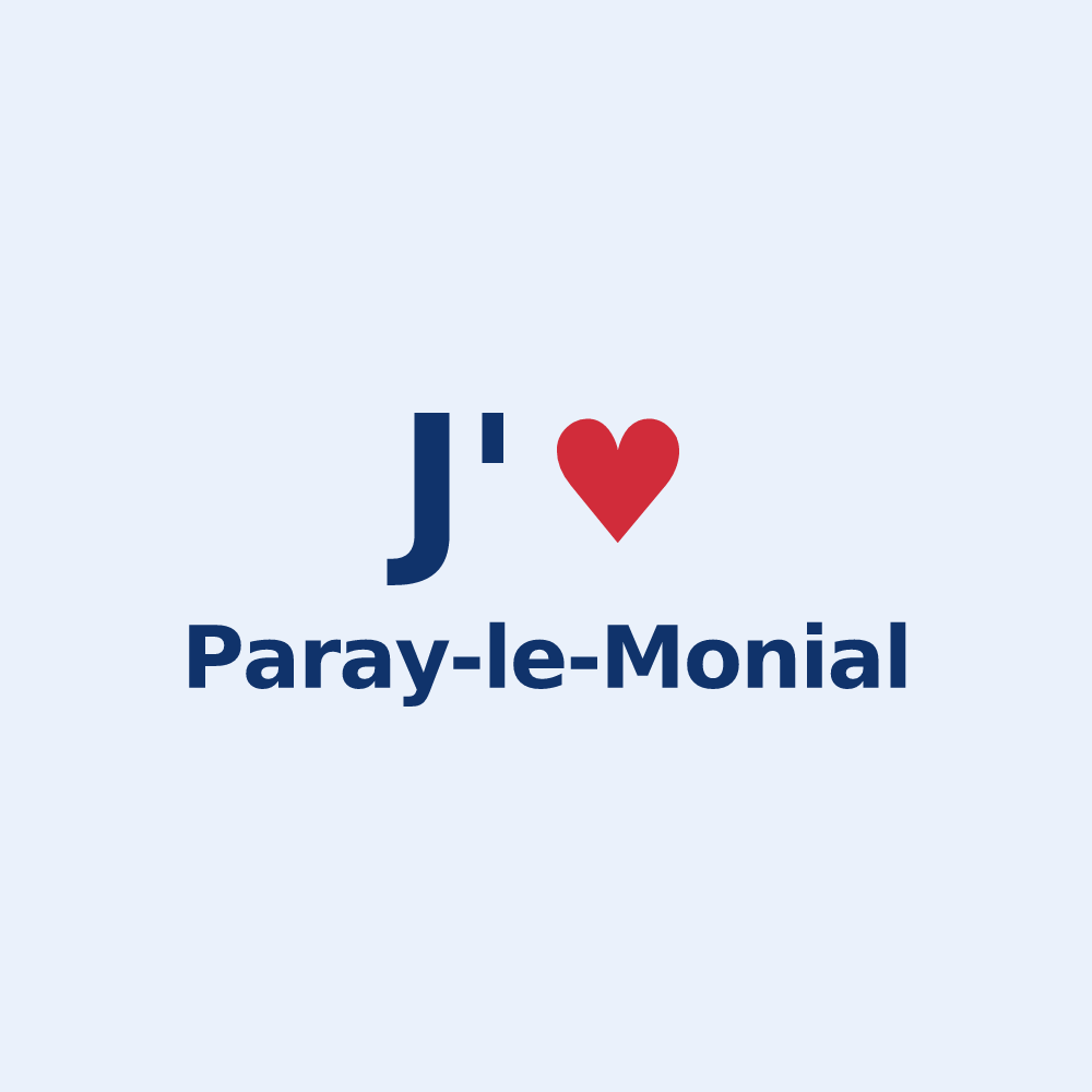 Sticker personnalisé Paray-le-Monial — design J'aime Paray-le-Monial
