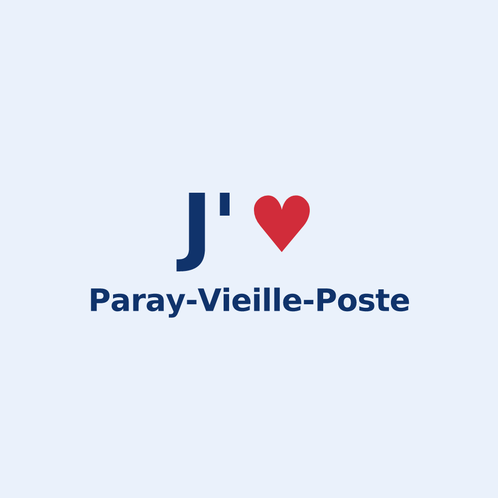 Sticker personnalisé Paray-Vieille-Poste — design J'aime Paray-Vieille-Poste