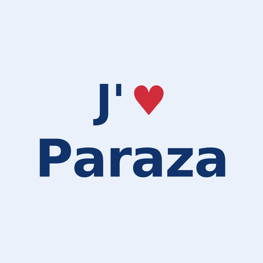 Sticker personnalisé Paraza — design J'aime Paraza
