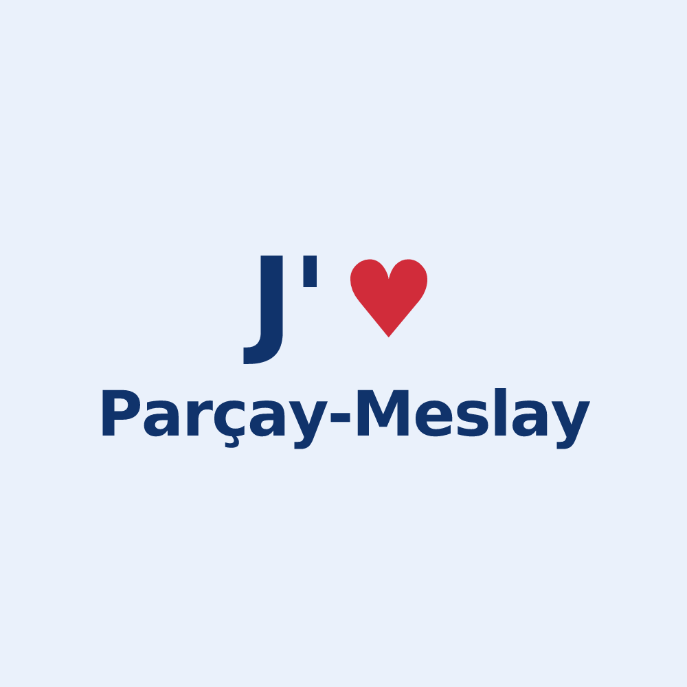 Sticker personnalisé Parçay-Meslay — design J'aime Parçay-Meslay