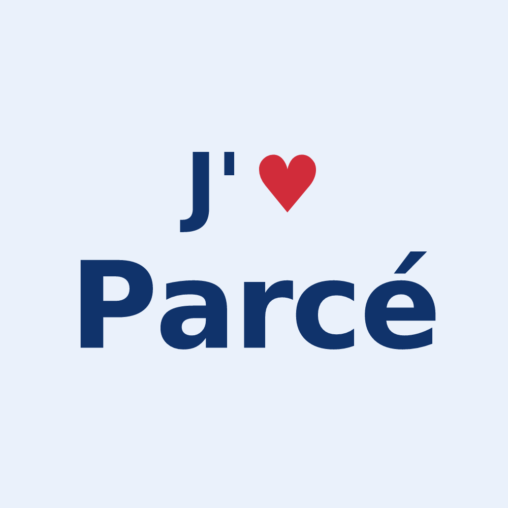 Sticker personnalisé Parcé — design J'aime Parcé