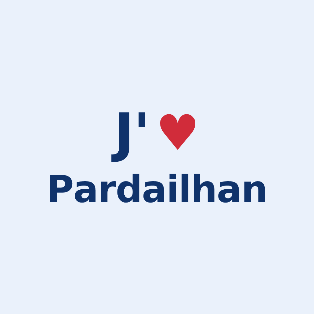 Sticker personnalisé Pardailhan — design J'aime Pardailhan