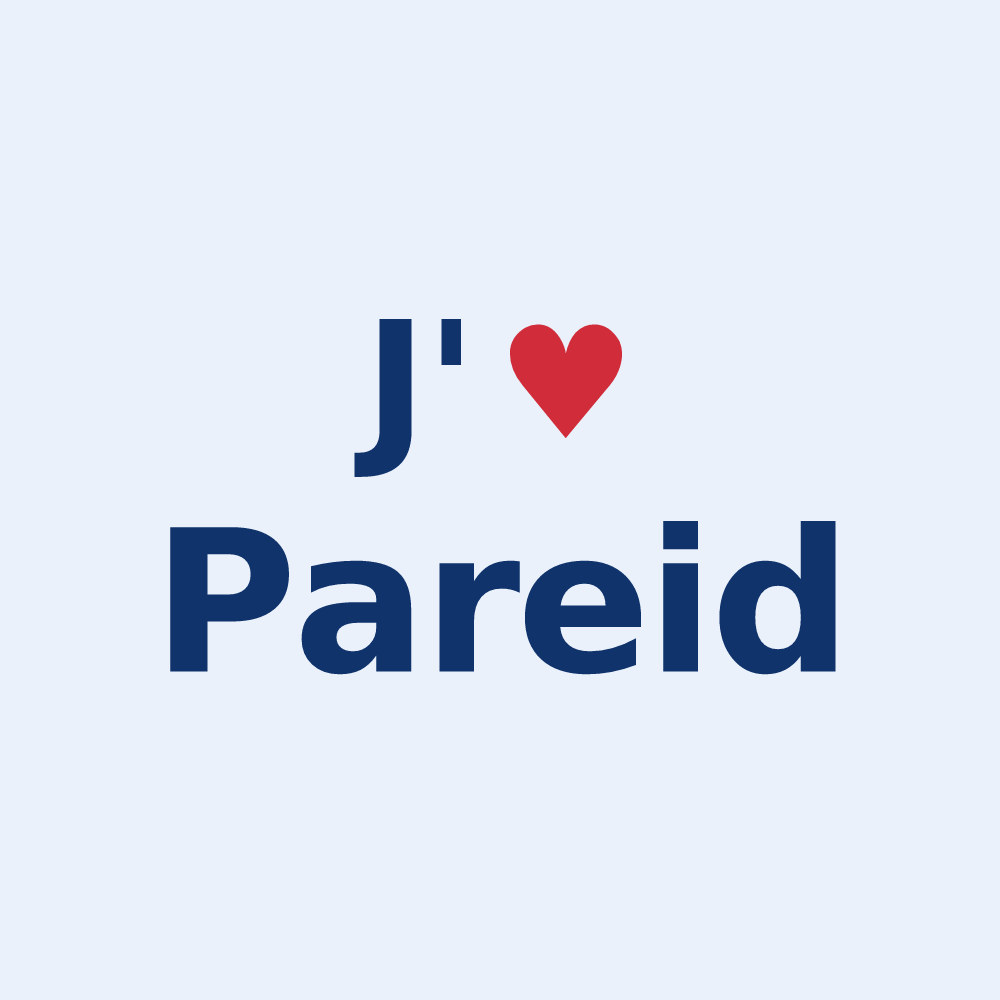 Sticker personnalisé Pareid — design J'aime Pareid