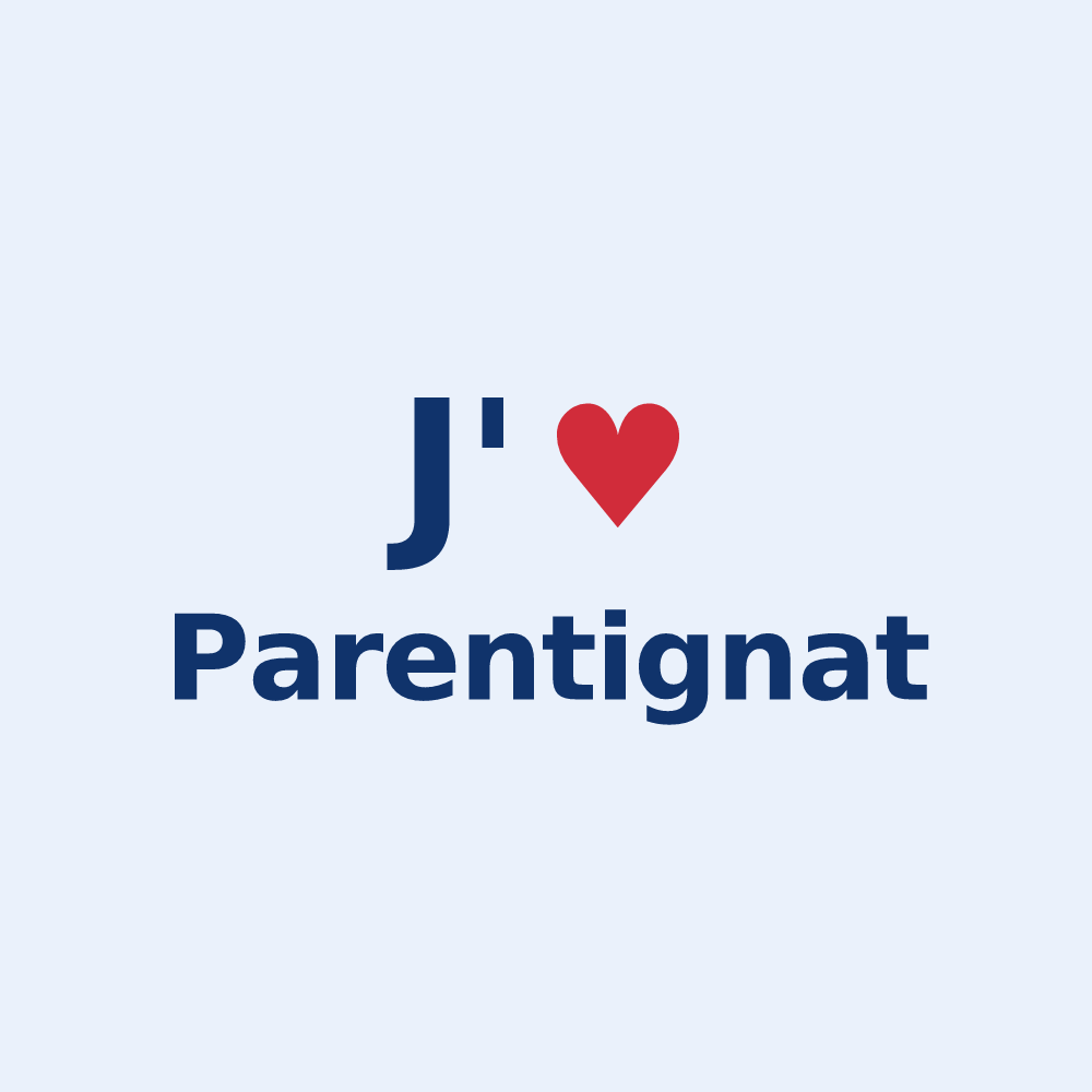Sticker personnalisé Parentignat — design « J'aime Parentignat » imprimé sur le sticker