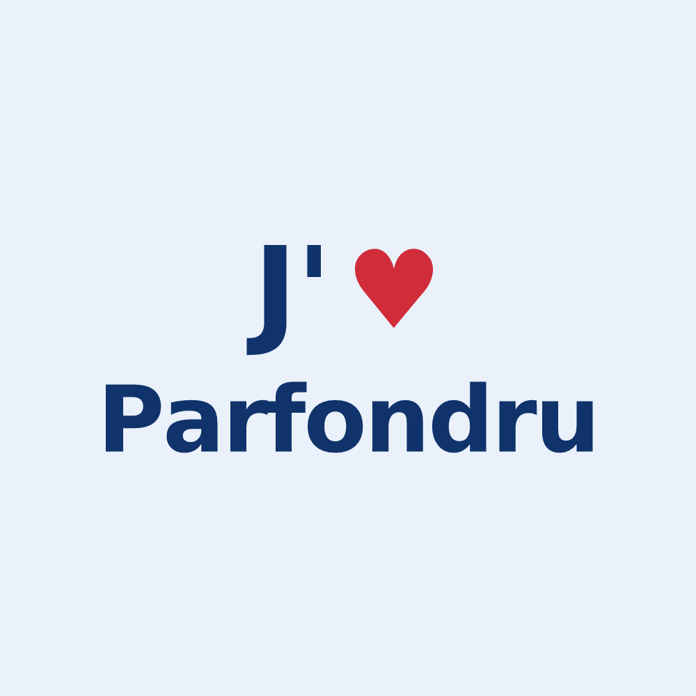 Sticker personnalisé Parfondru — design J'aime Parfondru