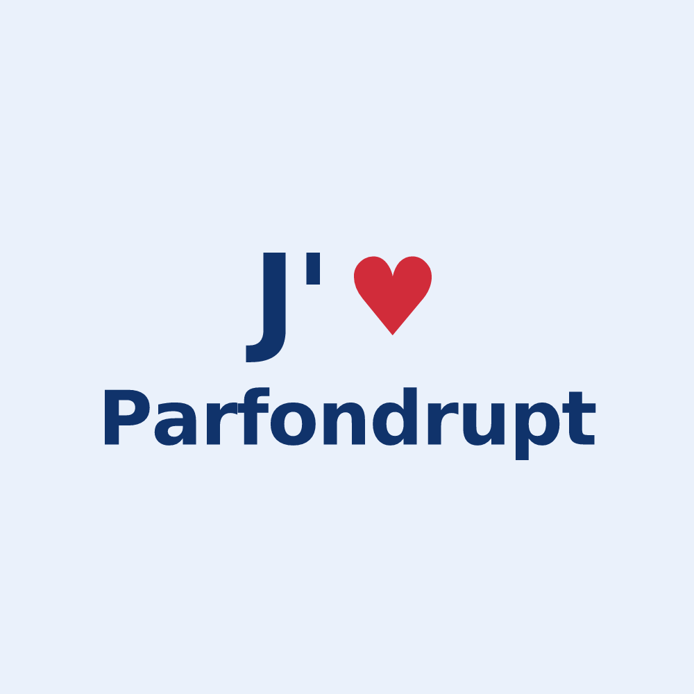 Sticker personnalisé Parfondrupt — design J'aime Parfondrupt