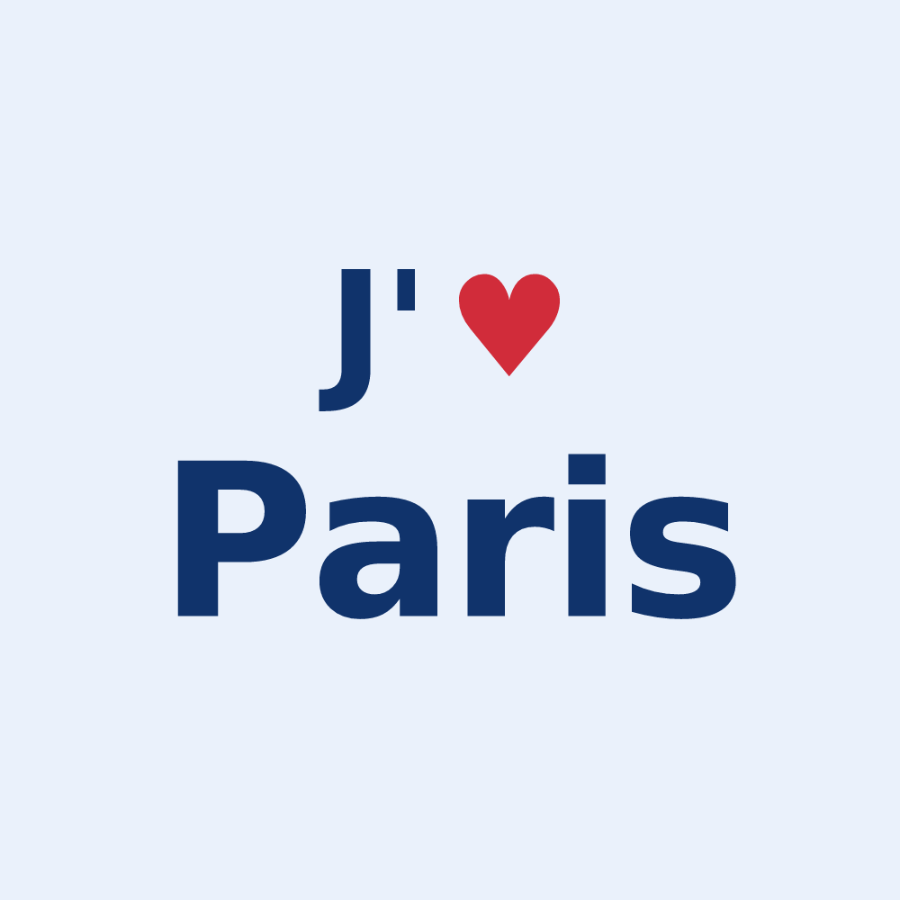 Sticker personnalisé — exemple J'aime Paris