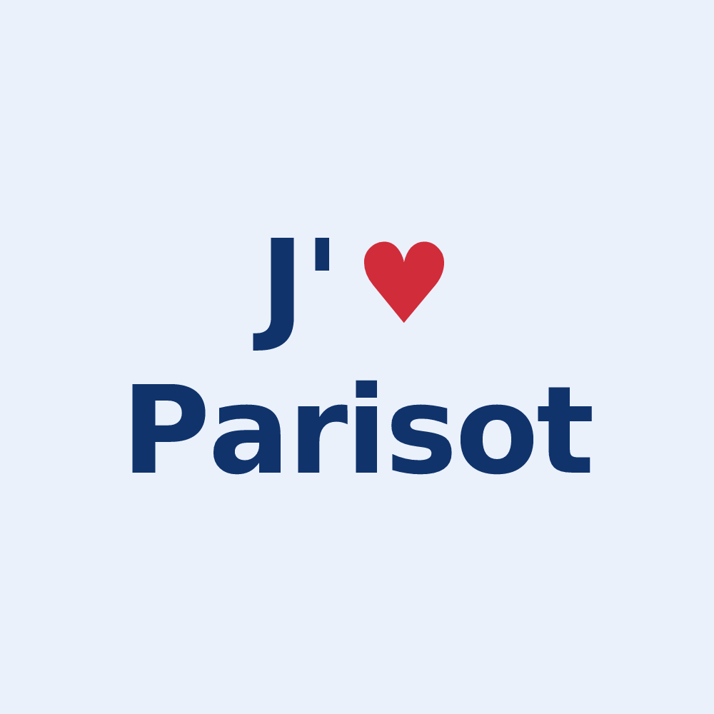 Sticker personnalisé Parisot — design J'aime Parisot