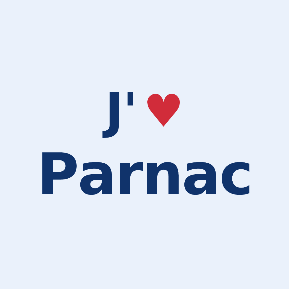 Sticker personnalisé Parnac — design J'aime Parnac
