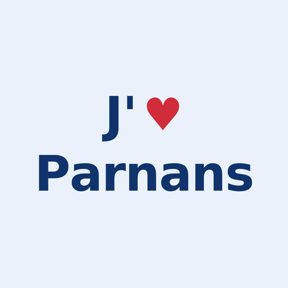 Sticker personnalisé Parnans — design J'aime Parnans