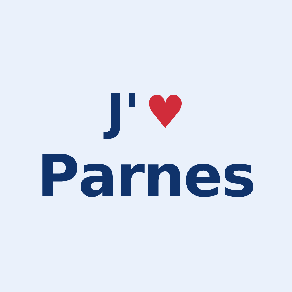 Sticker personnalisé Parnes — design J'aime Parnes