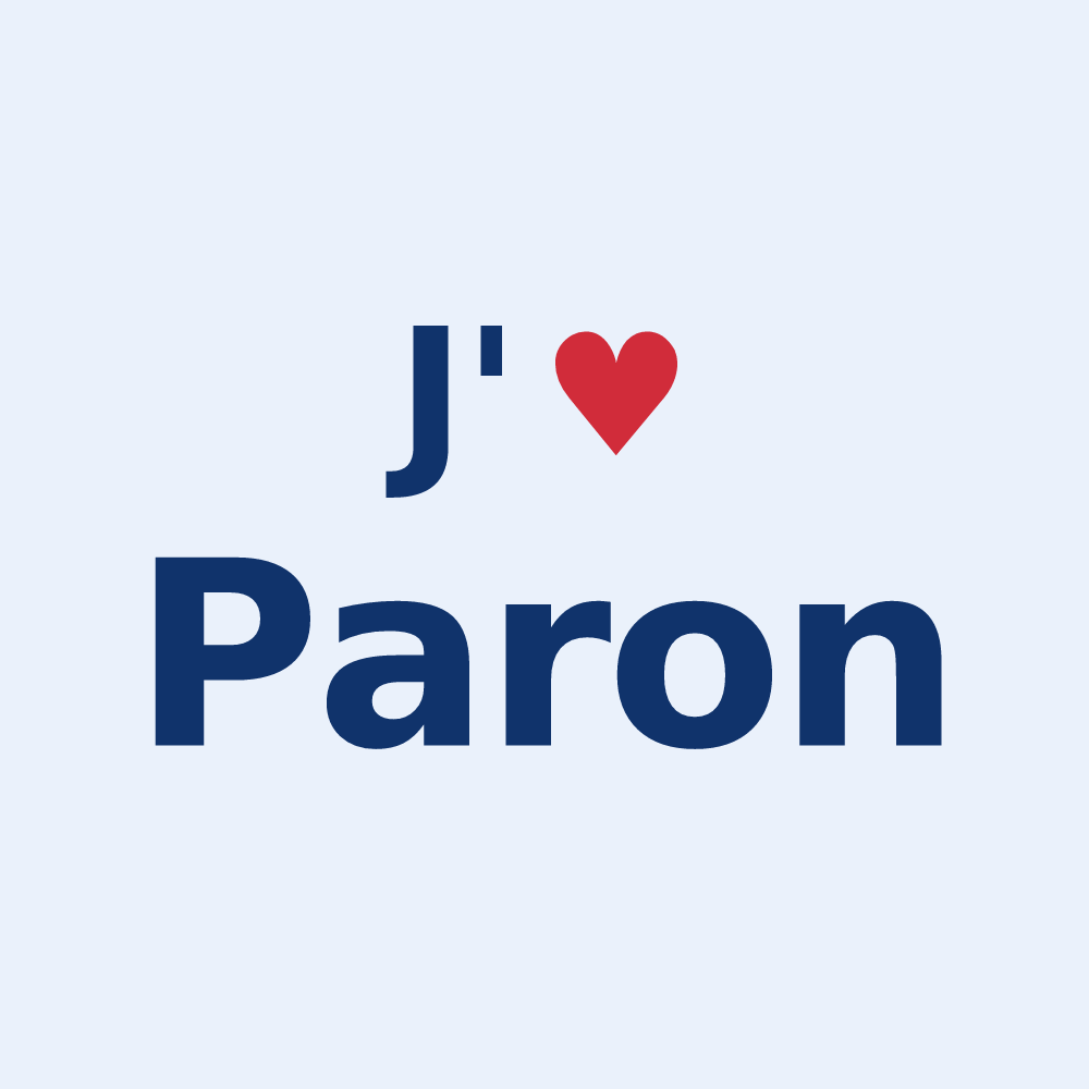 Sticker personnalisé Paron — design J'aime Paron