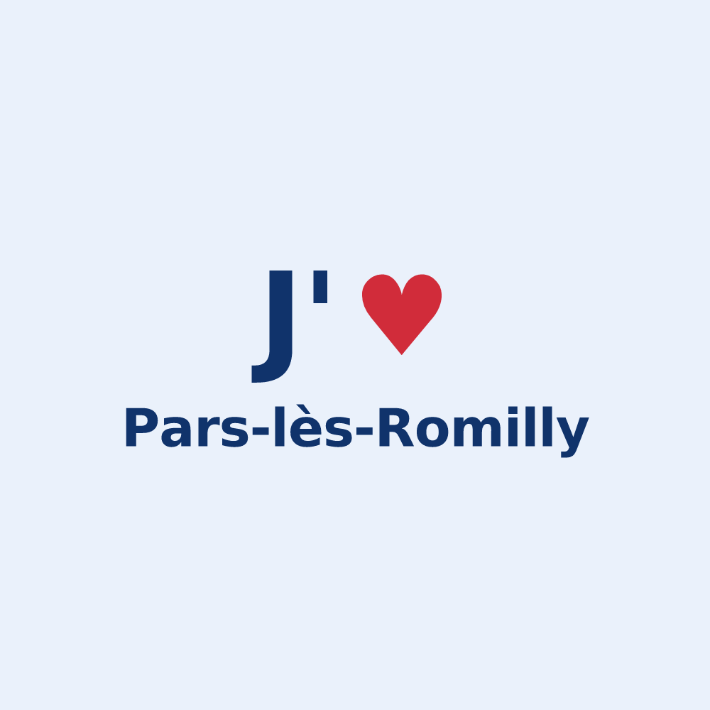 Sticker personnalisé Pars-lès-Romilly — design J'aime Pars-lès-Romilly