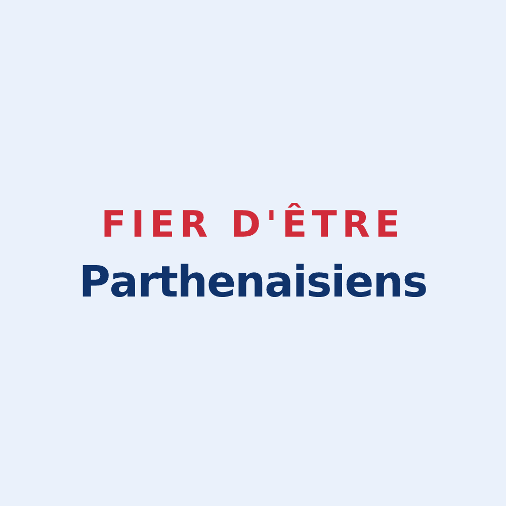 Sticker « Fier d'être Parthenaisiens » — design pour Parthenay-de-Bretagne