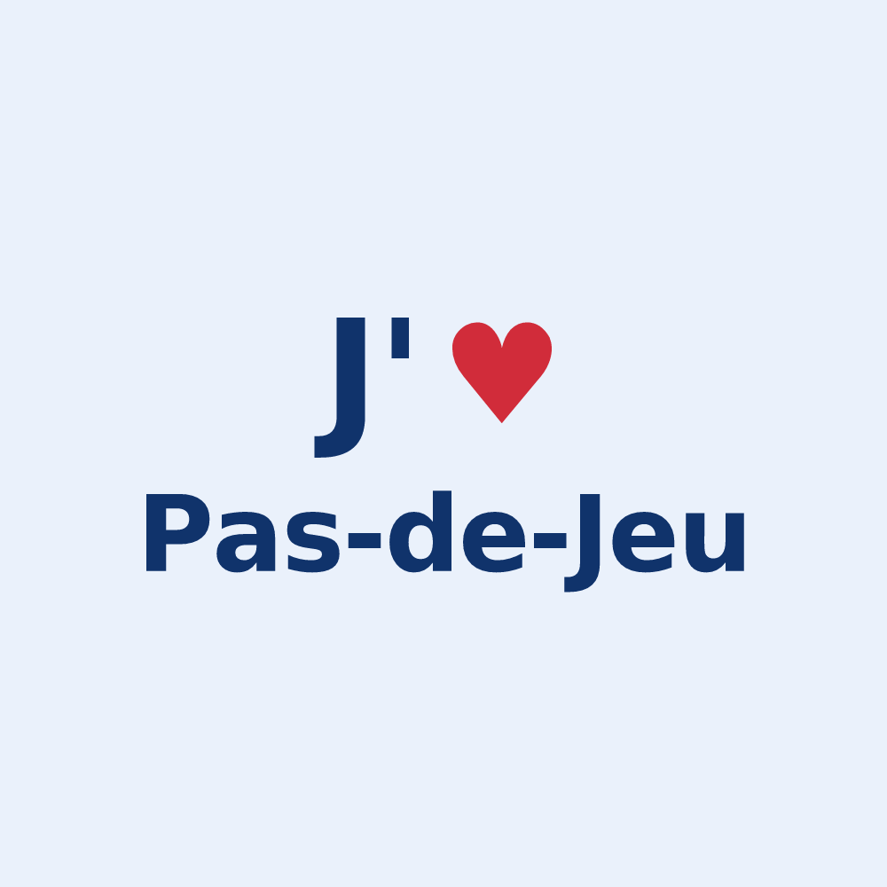 Sticker personnalisé Pas-de-Jeu — design J'aime Pas-de-Jeu