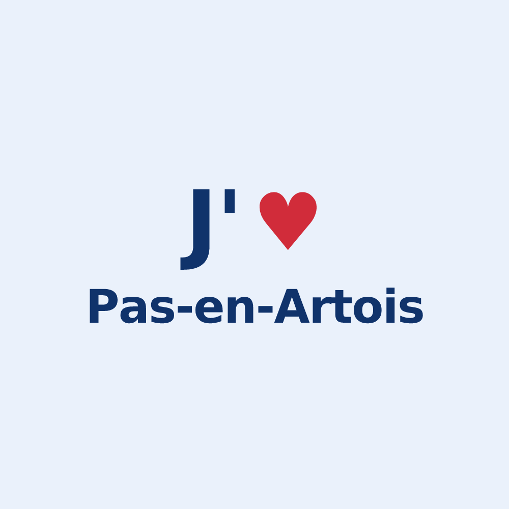Sticker personnalisé Pas-en-Artois — design J'aime Pas-en-Artois