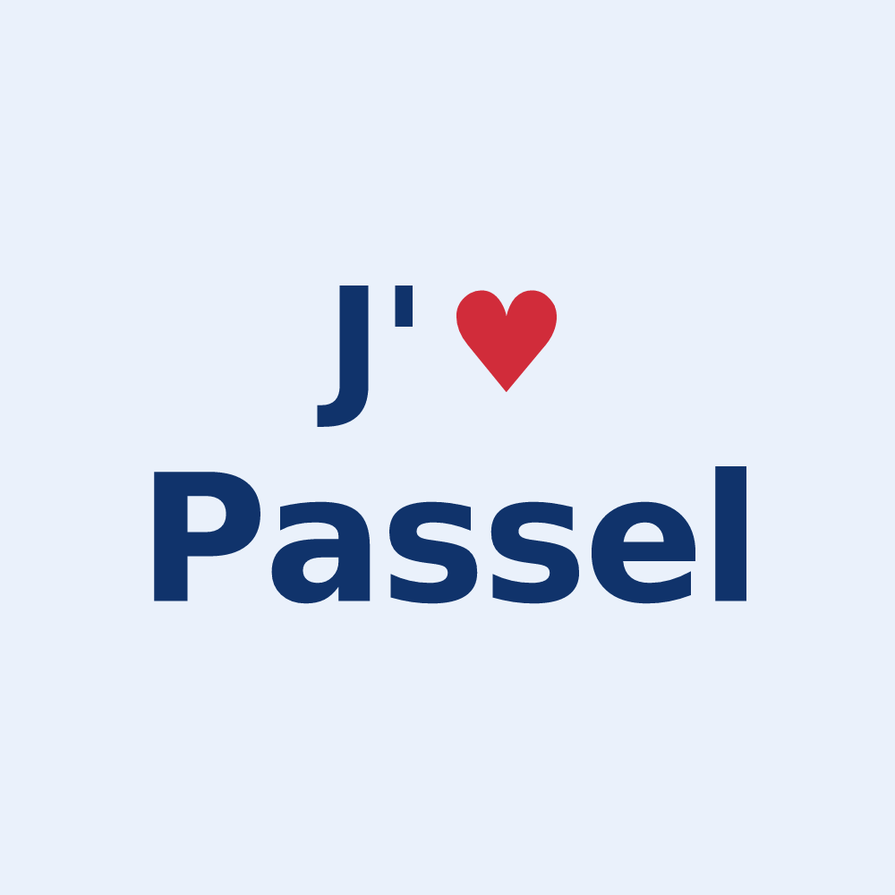 Sticker personnalisé Passel — design J'aime Passel