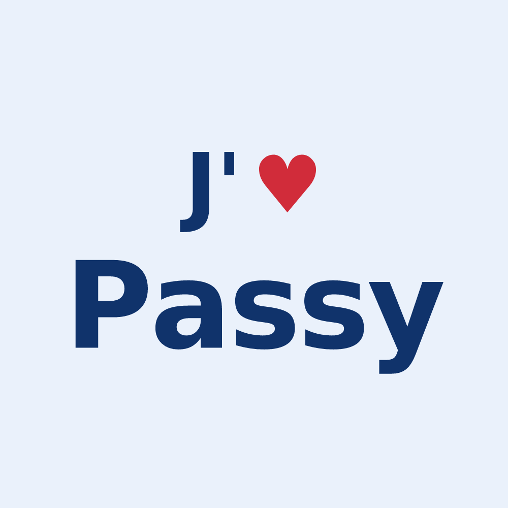 Sticker personnalisé Passy — design J'aime Passy