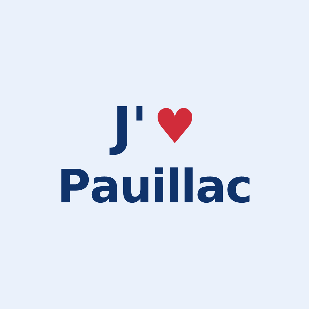 Sticker personnalisé Pauillac — design J'aime Pauillac