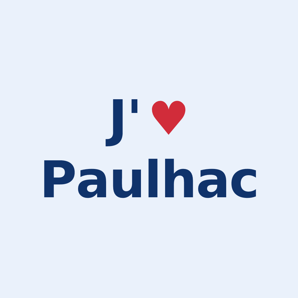 Sticker personnalisé Paulhac — design J'aime Paulhac