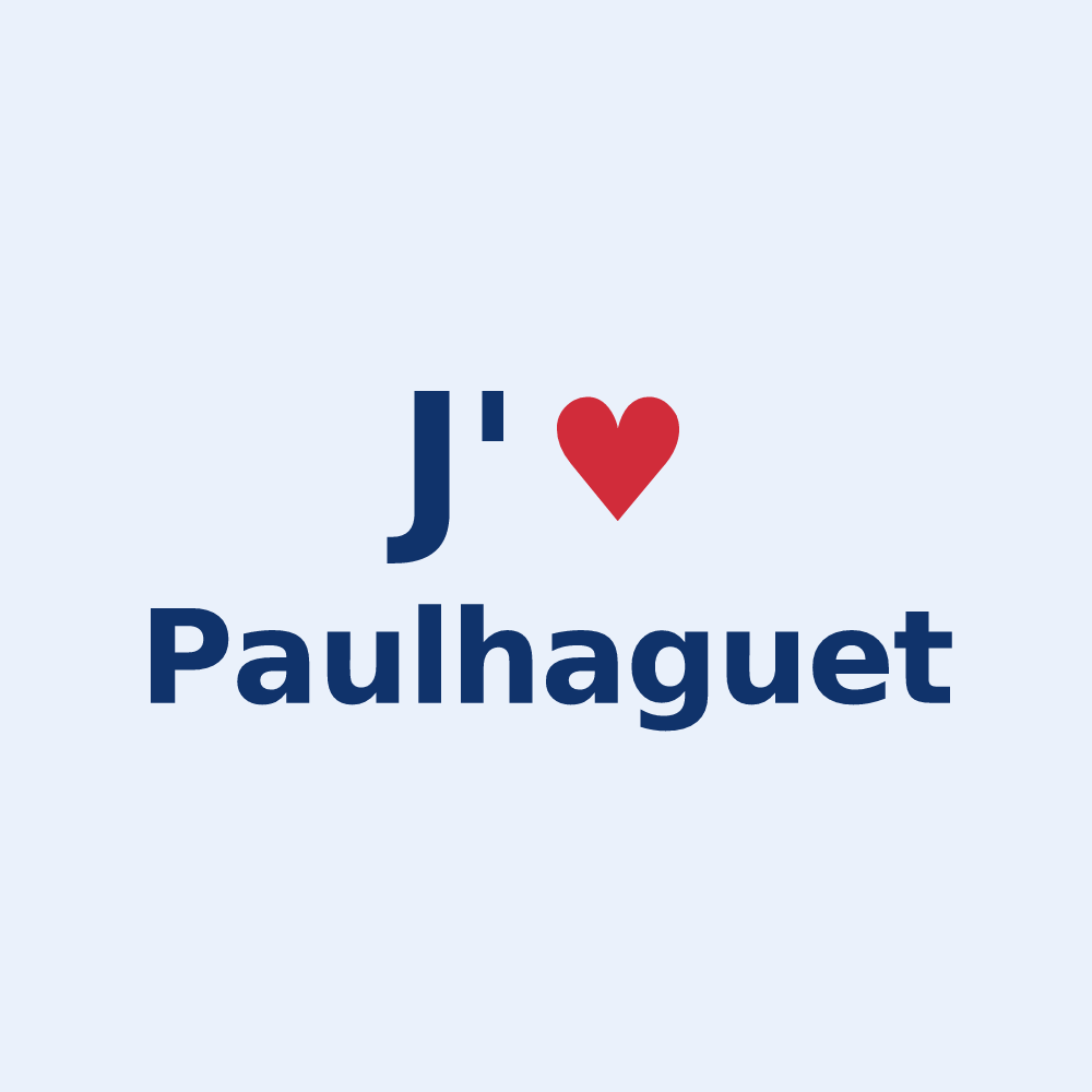 Sticker personnalisé Paulhaguet — design J'aime Paulhaguet