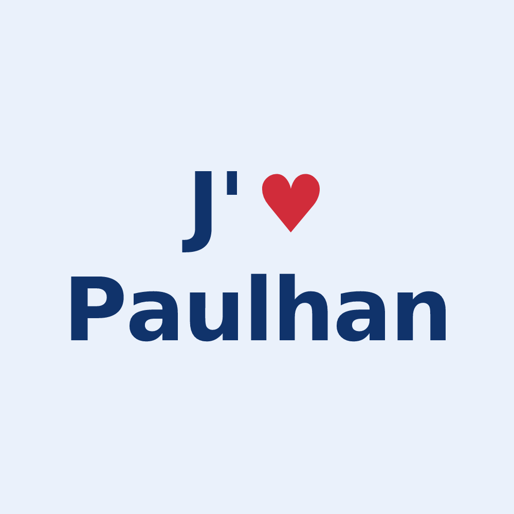 Sticker personnalisé Paulhan — design J'aime Paulhan