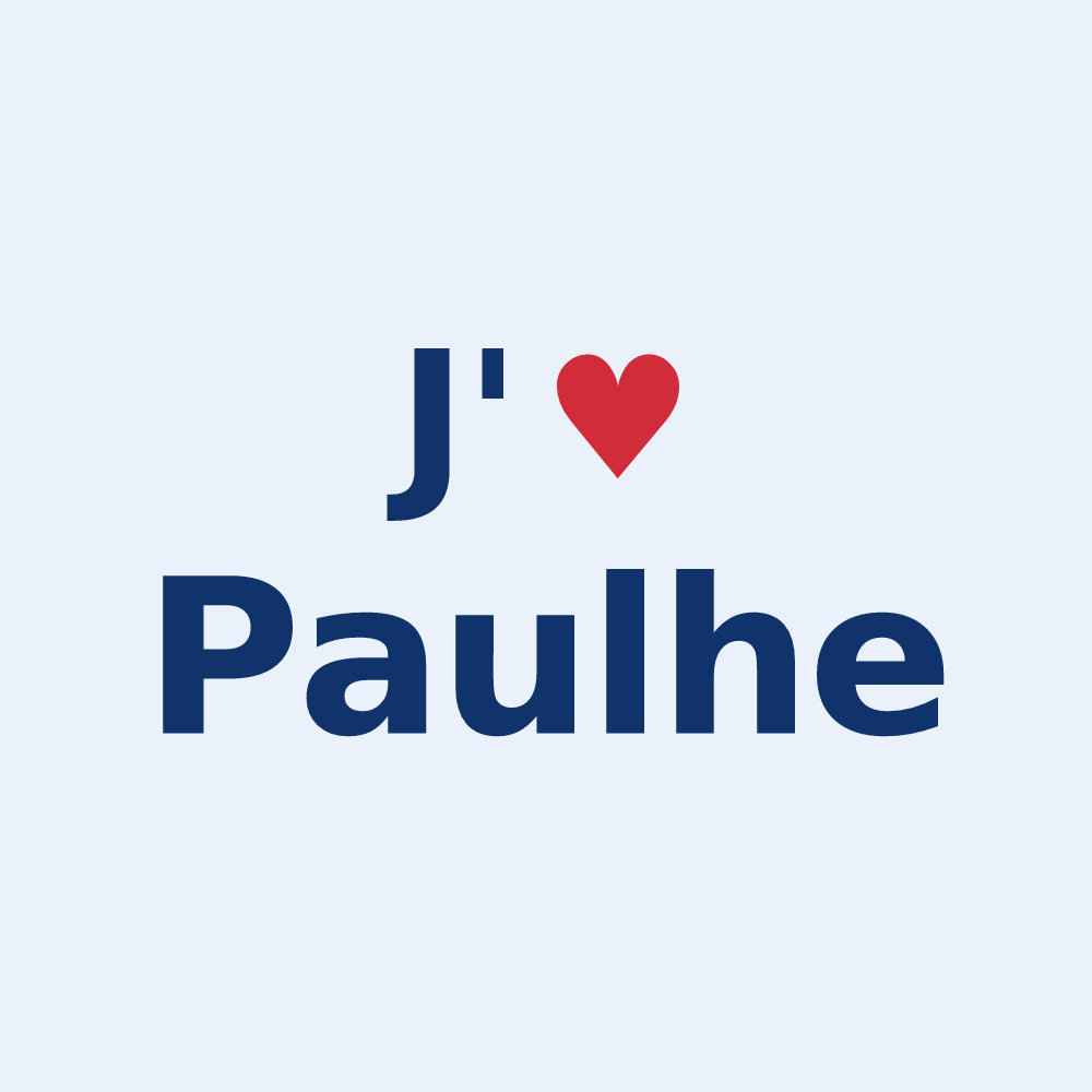 Sticker personnalisé Paulhe — design J'aime Paulhe