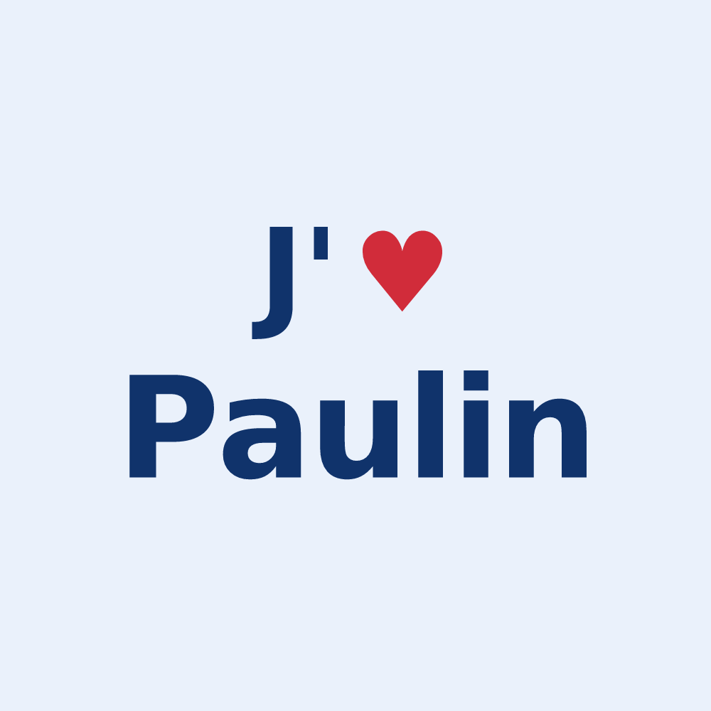 Sticker personnalisé Paulin — design J'aime Paulin