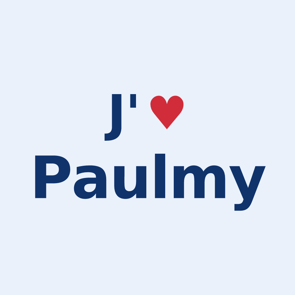 Sticker personnalisé Paulmy — design J'aime Paulmy