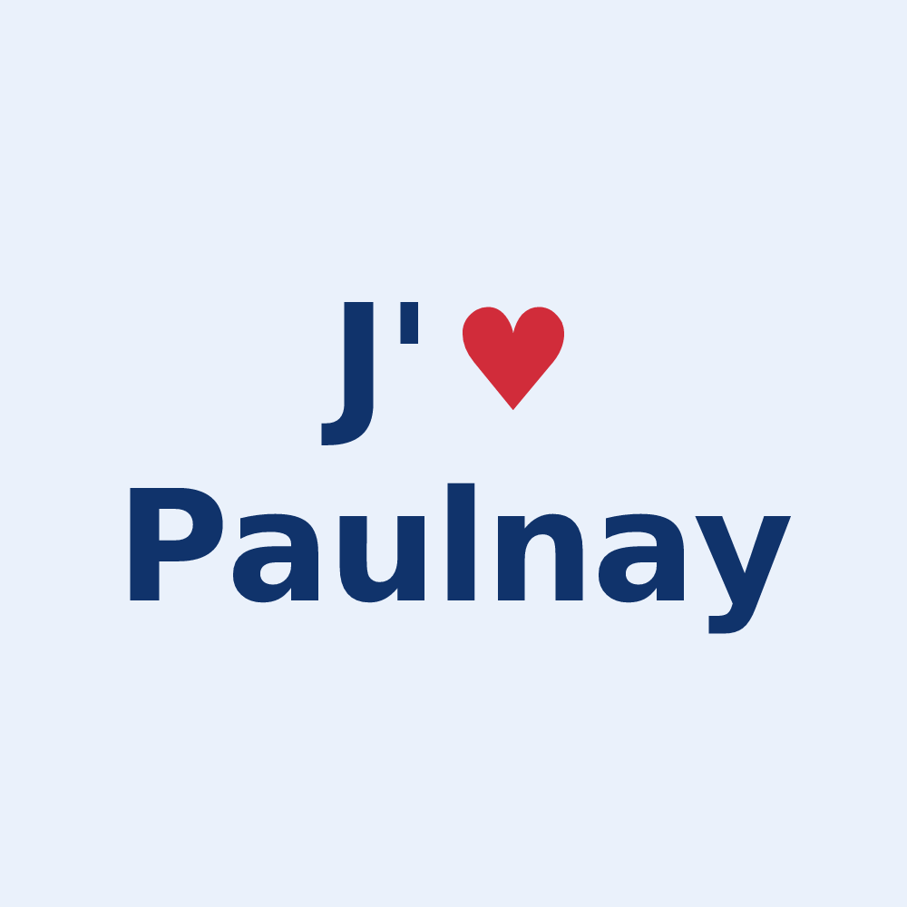 Sticker personnalisé Paulnay — design J'aime Paulnay