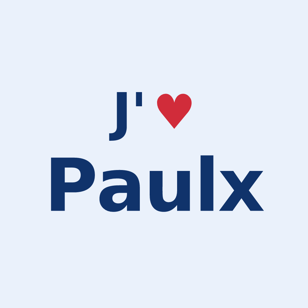 Sticker personnalisé Paulx — design J'aime Paulx