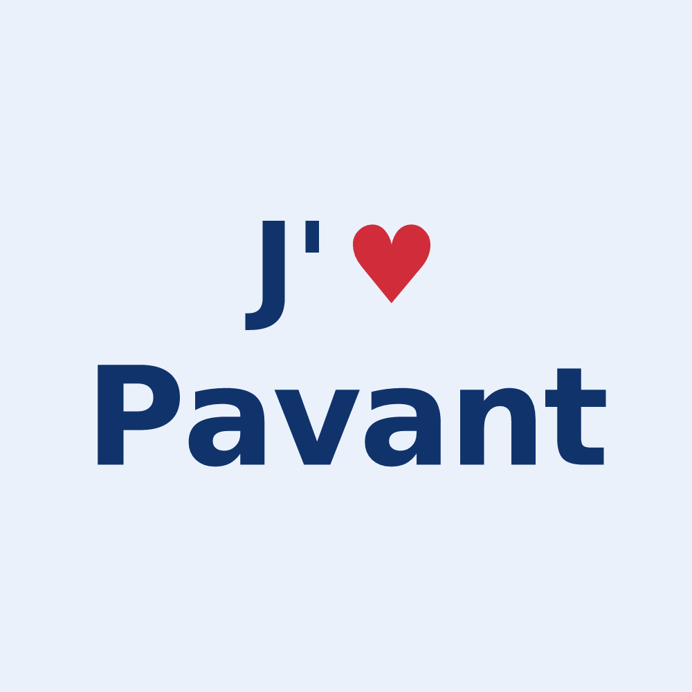 Sticker personnalisé Pavant — design J'aime Pavant