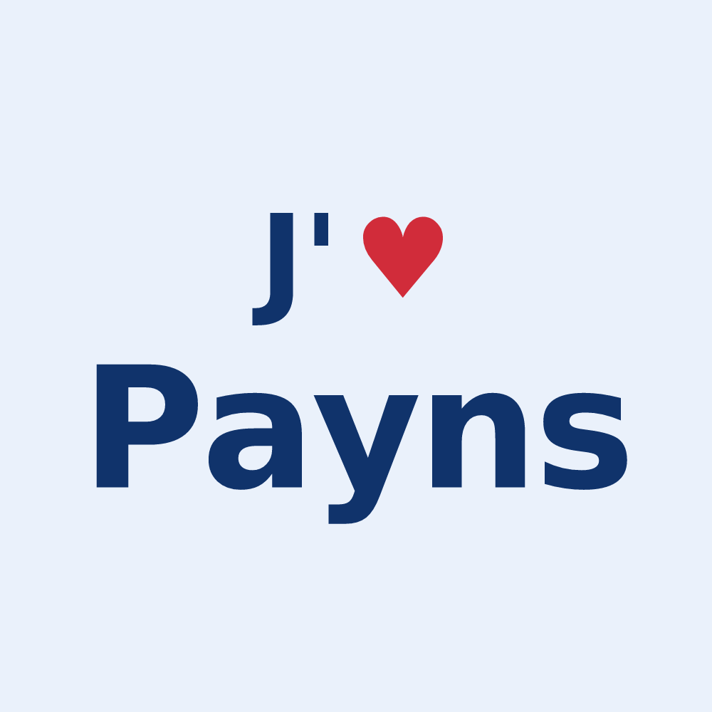 Sticker personnalisé Payns — design J'aime Payns
