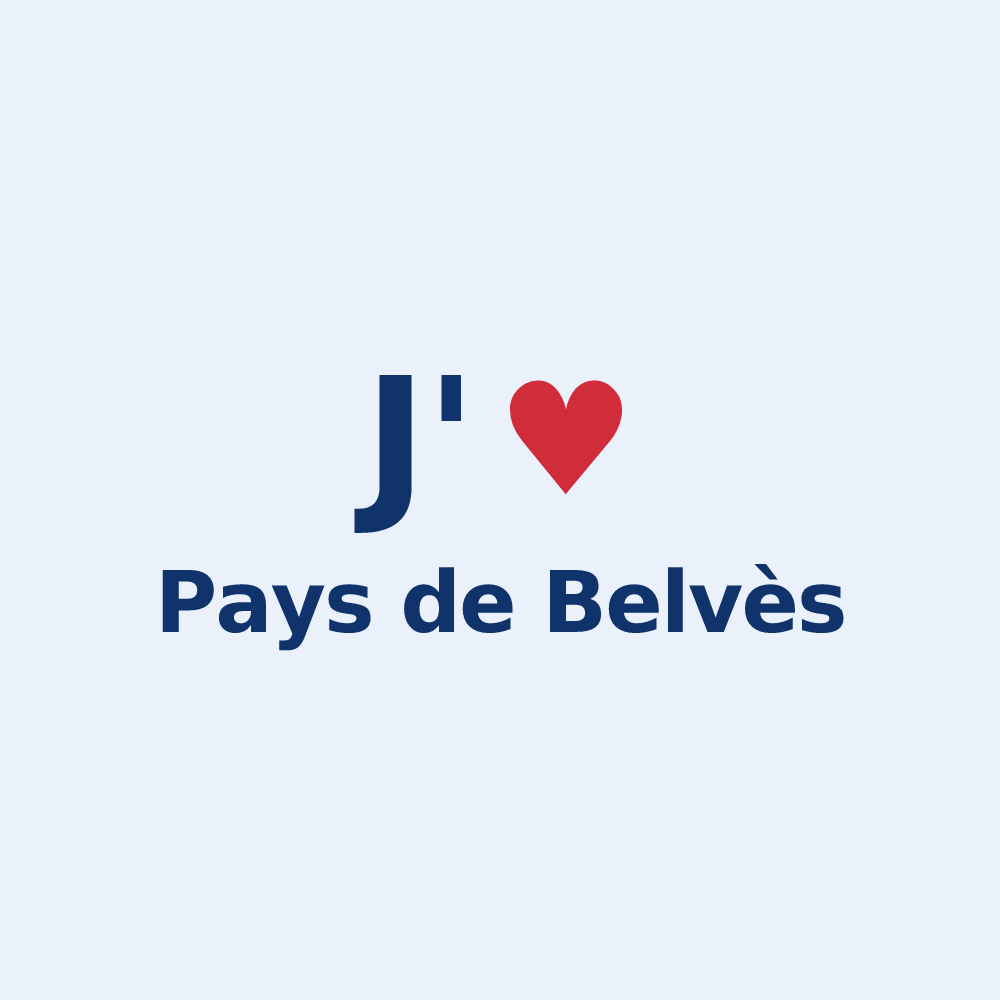 Sticker personnalisé Pays de Belvès — design J'aime Pays de Belvès