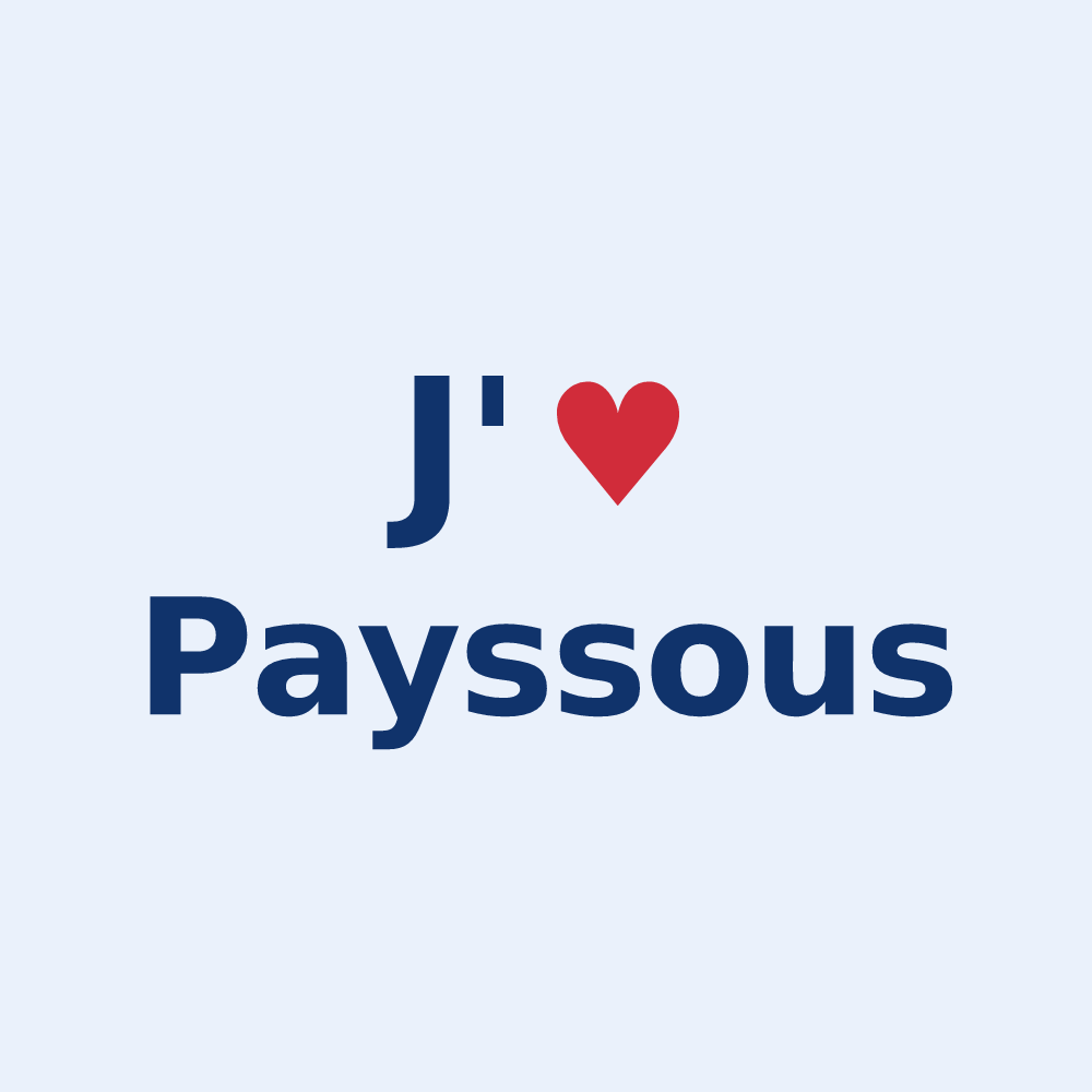 Sticker personnalisé Payssous — design J'aime Payssous