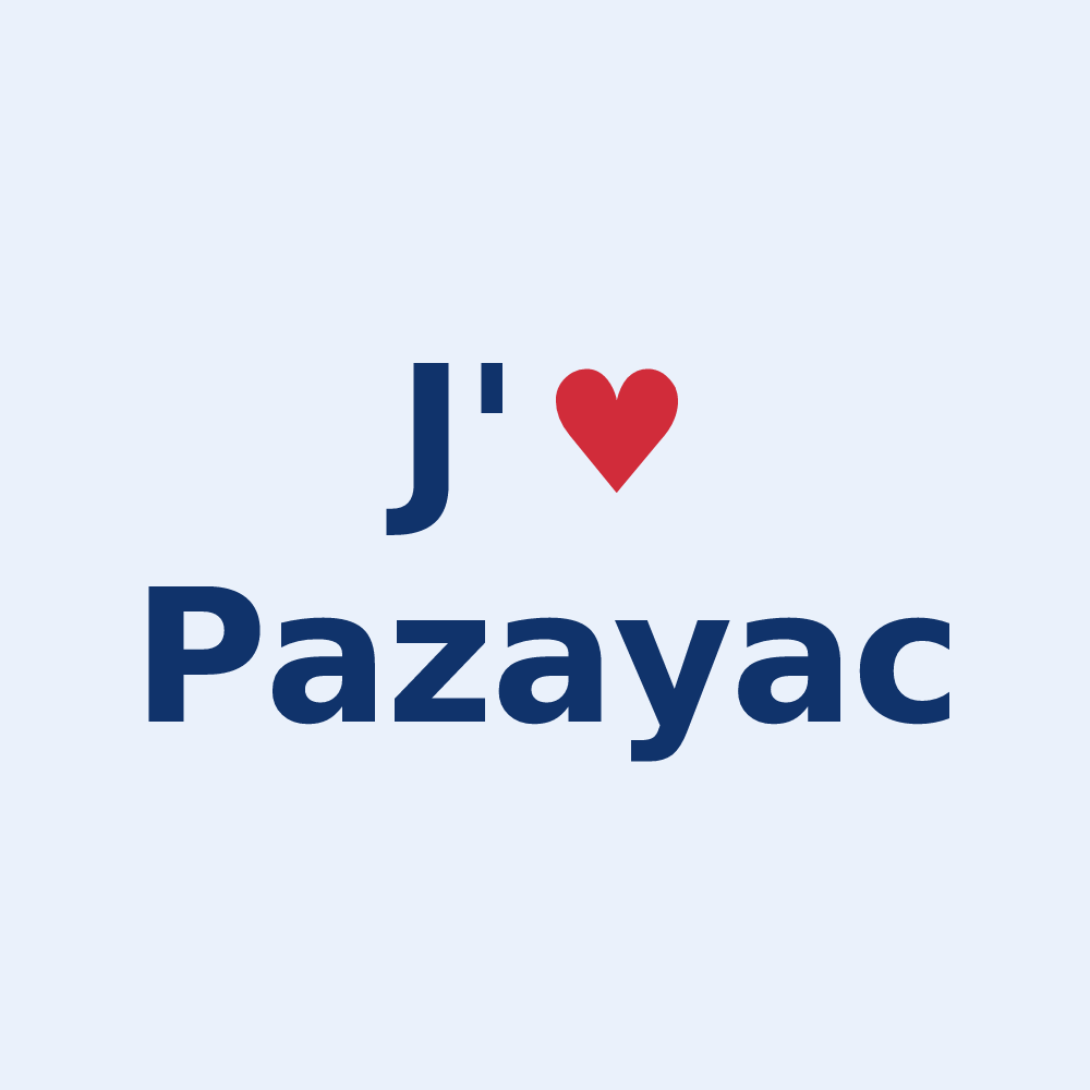 Sticker personnalisé Pazayac — design J'aime Pazayac