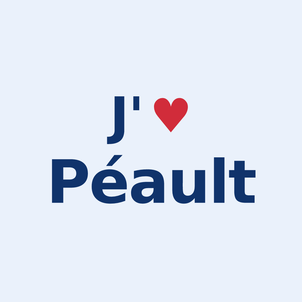 Sticker personnalisé Péault — design J'aime Péault