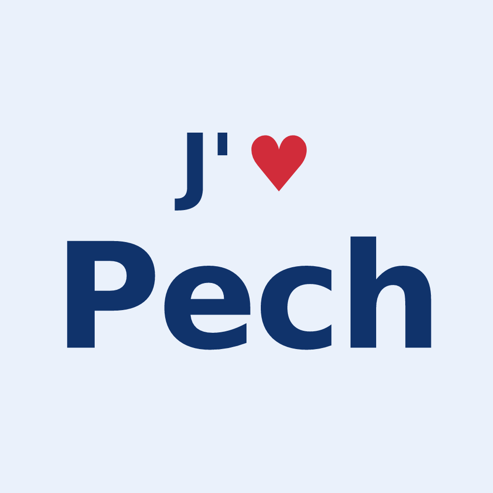 Sticker personnalisé Pech — design J'aime Pech