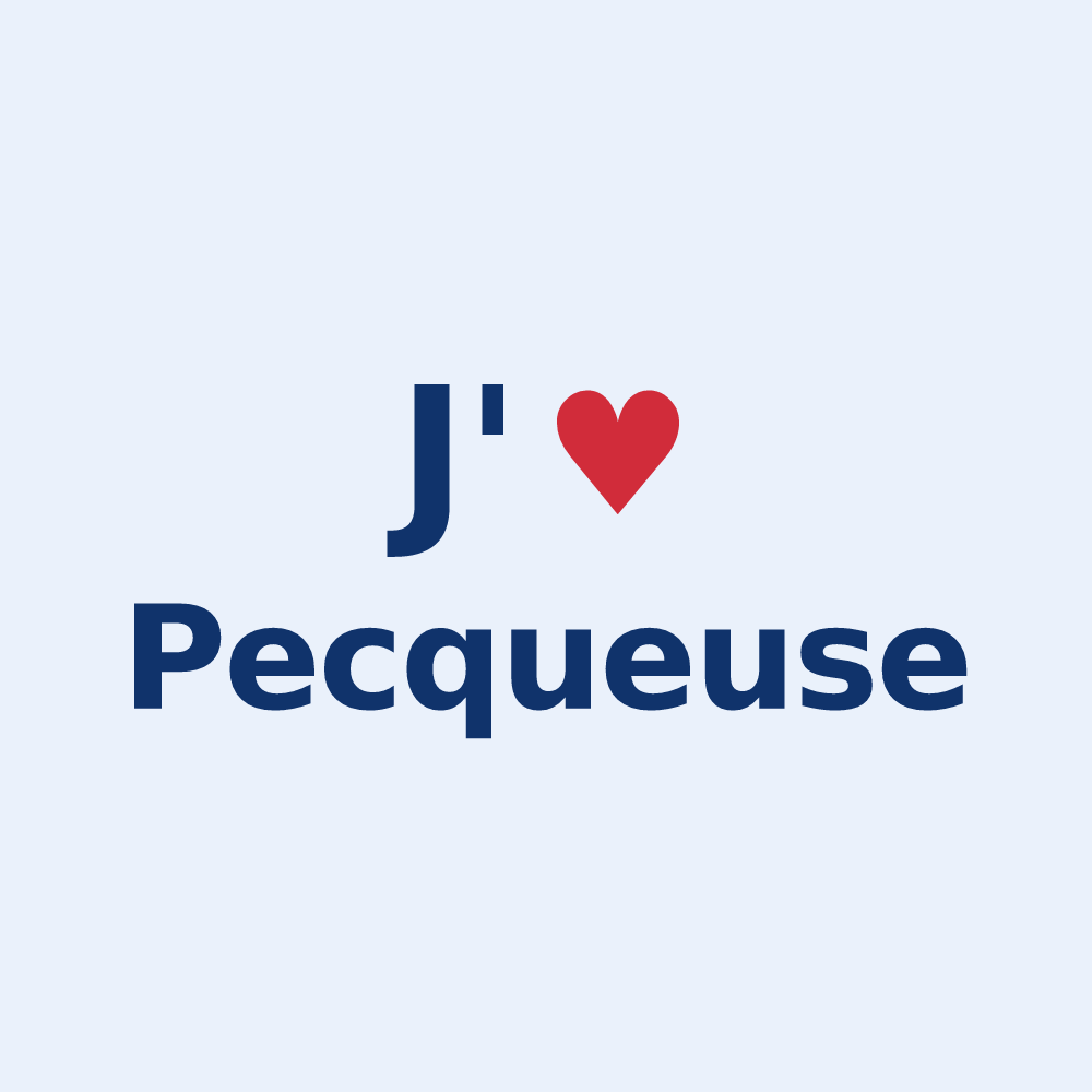Sticker personnalisé Pecqueuse — design J'aime Pecqueuse