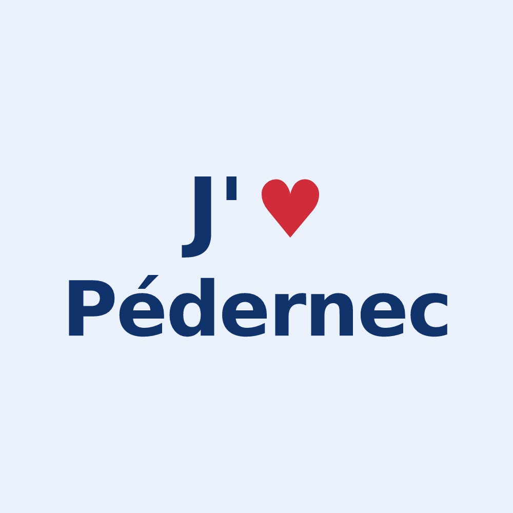 Sticker personnalisé Pédernec — design J'aime Pédernec