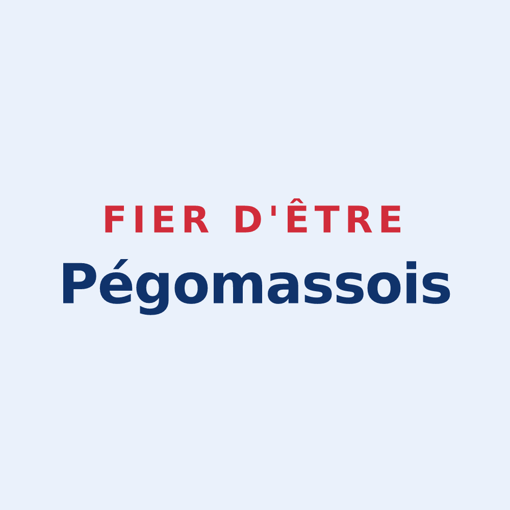 Sticker « Fier d'être Pégomassois » — design pour Pégomas