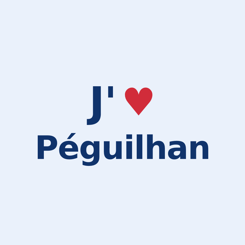 Sticker personnalisé Péguilhan — design J'aime Péguilhan
