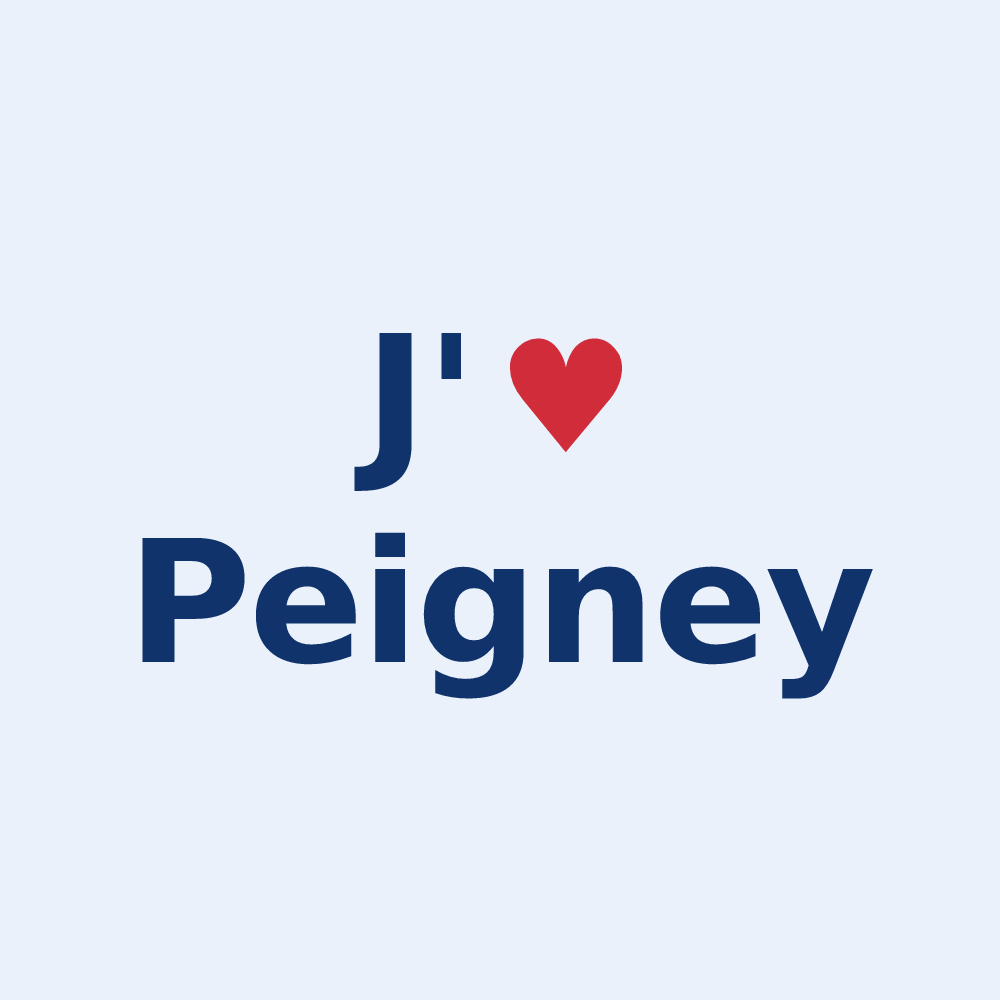 Sticker personnalisé Peigney — design J'aime Peigney
