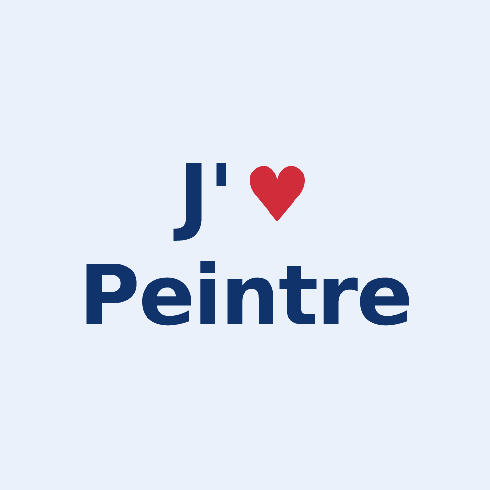 Sticker personnalisé Peintre — design J'aime Peintre