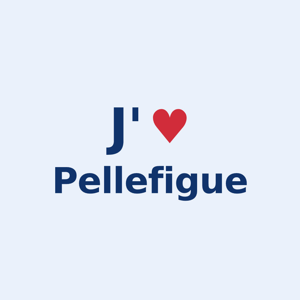 Sticker personnalisé Pellefigue — design J'aime Pellefigue