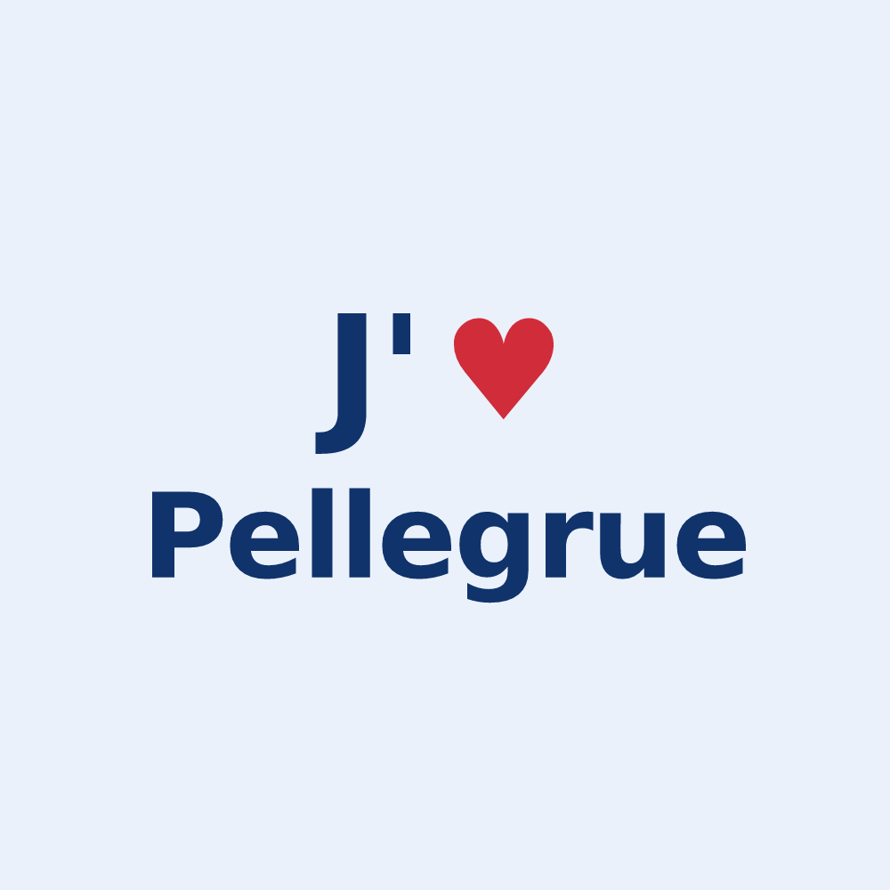 Sticker personnalisé Pellegrue — design J'aime Pellegrue